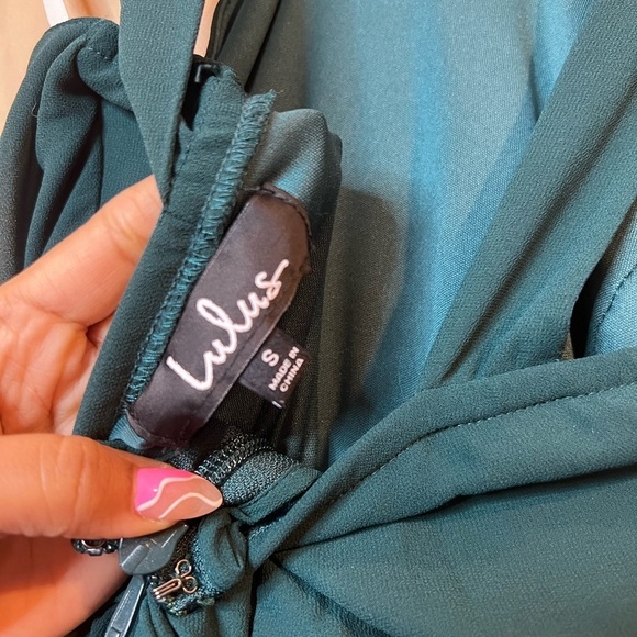 Lulus Air of Romance Forest Green Maxi Dress Size S - Picture 7 of 9